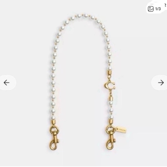 Coach Accessories - Coach Gold and White Pearl bag Strap with tag